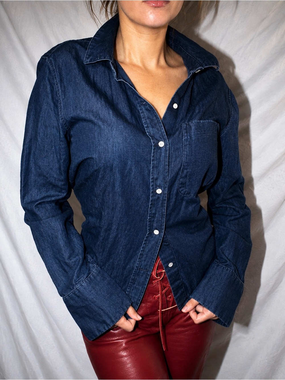 J Brand Dark Indigo Button-Down Shirt